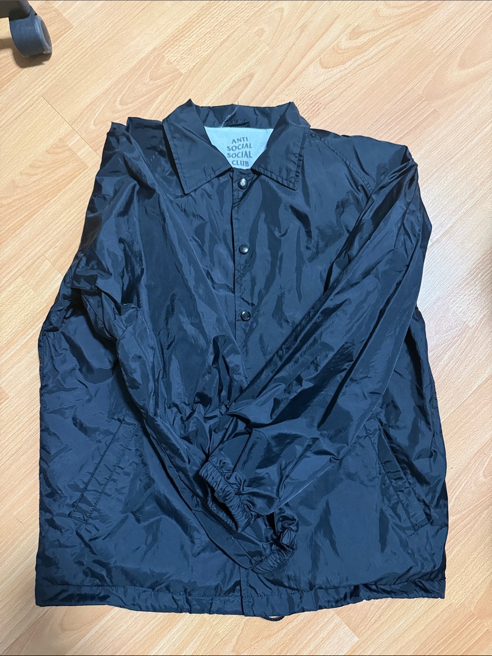 Anti Social Social Club Black Windbreaker Coach Jacket